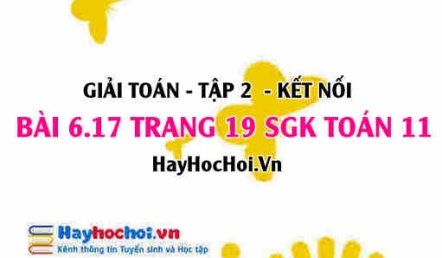 Bài 6.17 trang 19 Toán 11 tập 2 Kết nối tri thức